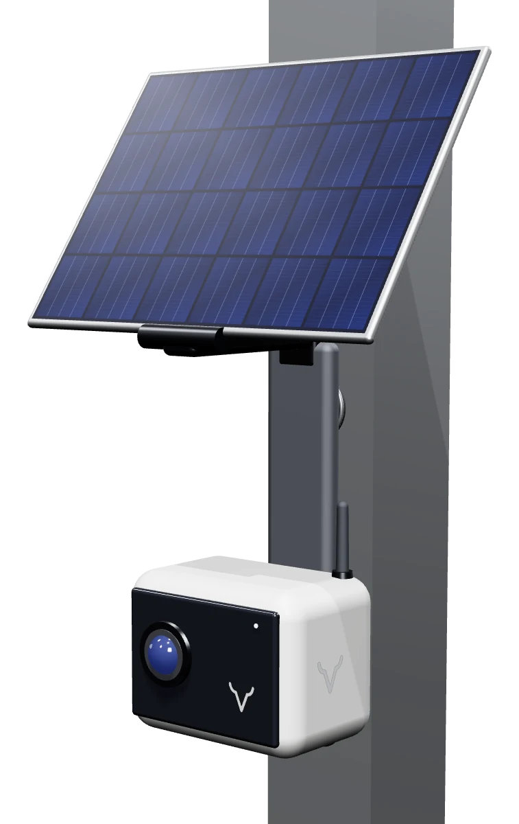 Concept render of Vitals Solo held on a square metal post by magnets